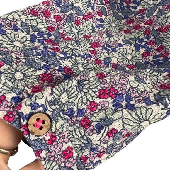 Vintage X America Elsie Women Medium Top Blouse Ditsy Floral Peplum Boho Spring - Picture 4 of 16
